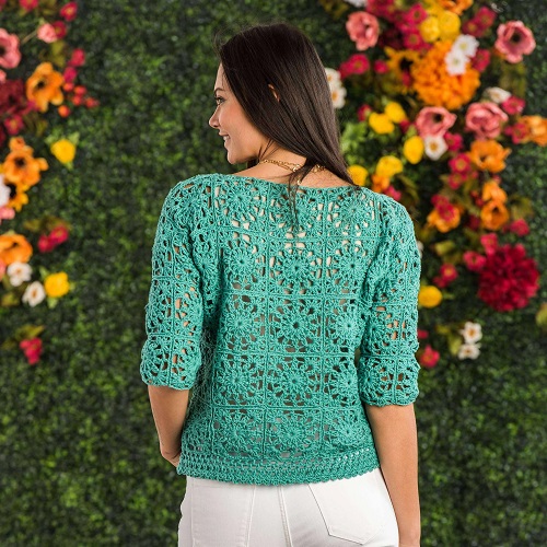 Crochet Floral Top Free Patterns 1