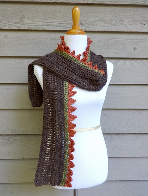 Pumpkins On A Fence Scarf