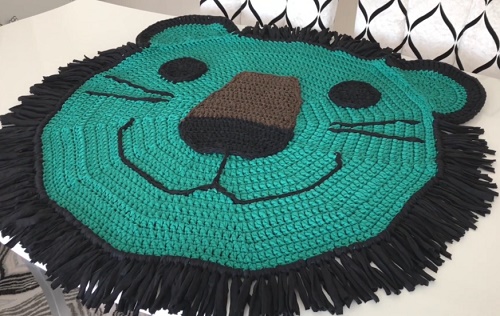 Crochet Lion Rug
