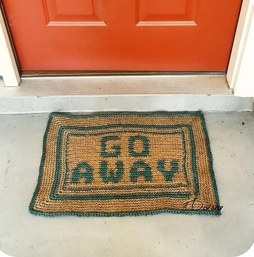 Crochet Go Away Doormat Free Pattern