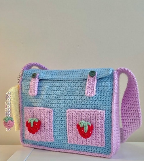 DIY Crochet Messenger Bag Ideas 3