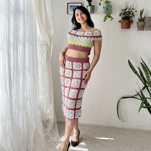 Super Bloom Set - Blouse & Skirt