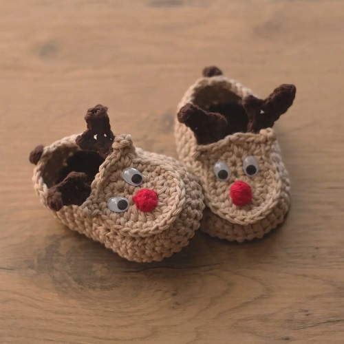 Christmas Baby Booties Free Crochet Patterns 1