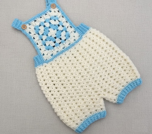 Granny Square Crochet Baby Overalls Crochet Rompers