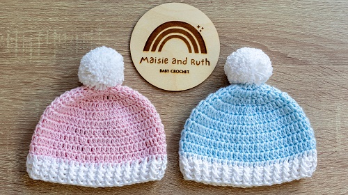 Two Toned Crochet Baby Hat Pattern