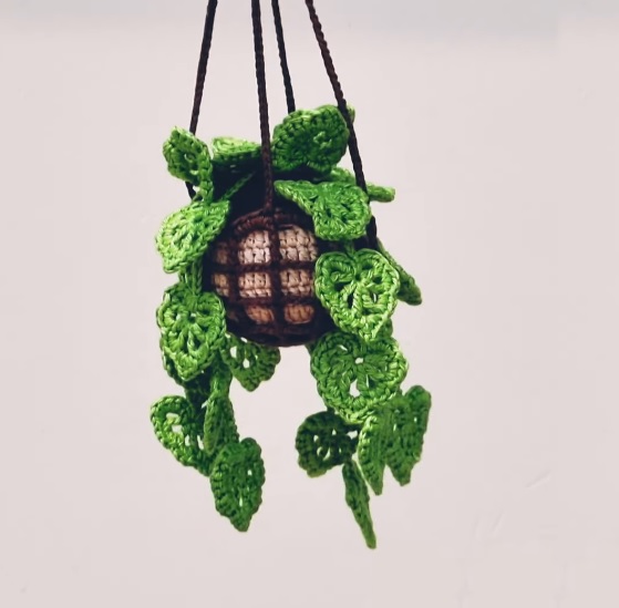 Crochet Hanging Monstera