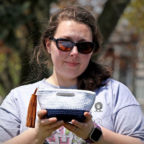 Colour Block Make Up Bag Crochet Pattern