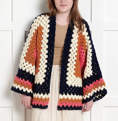 Crochet Hexagon Cardigan Free Patterns 2