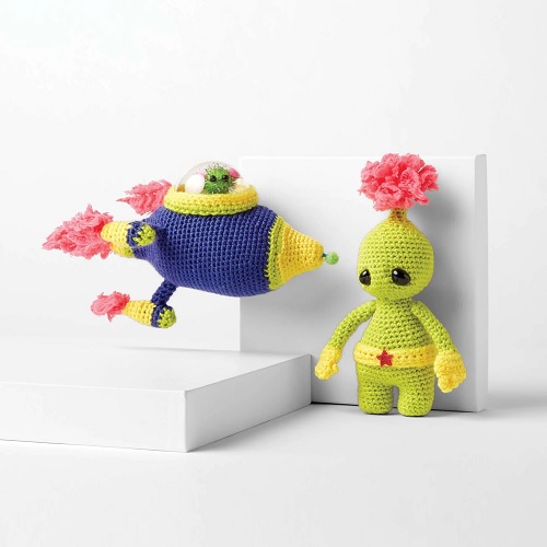 Crochet Rocketship and Alien Pattern