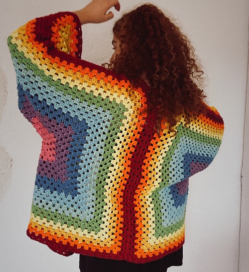 Crochet Hexagon Cardigan Free Patterns 2