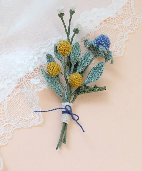 crochet miniature bouquet free patterns 2