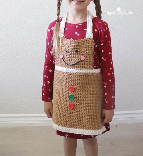 Kids Crochet Christmas Aprons