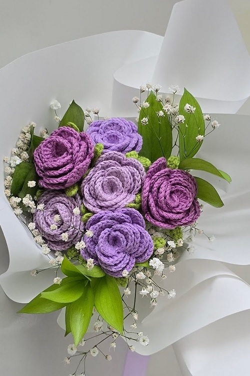 Crochet Wedding Flower Bouquet Free Patterns 1