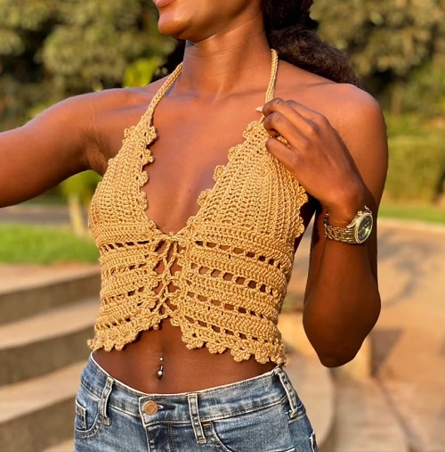 Crochet Front Tie Top