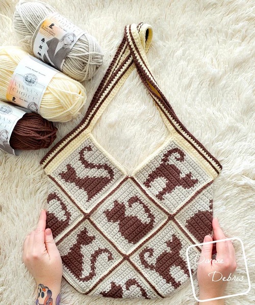 Crochet Cat Lady Bag