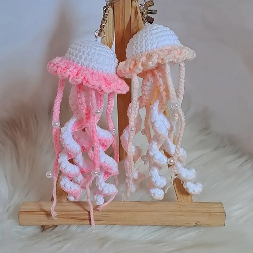 Amigurumi Jellyfish Keychain