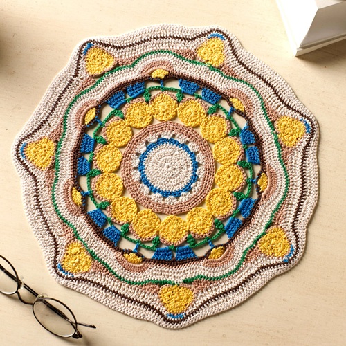 Crochet Sun Blossom Mandala Doily Pattern