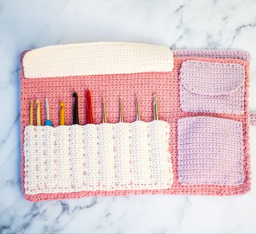 Ammonite Crochet Hook Roll Pattern