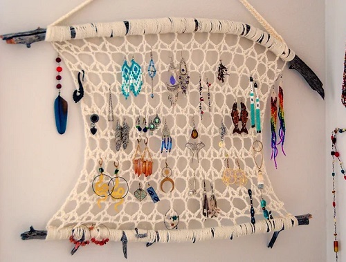 DIY Crochet Earring Holder Patterns Ideas 3