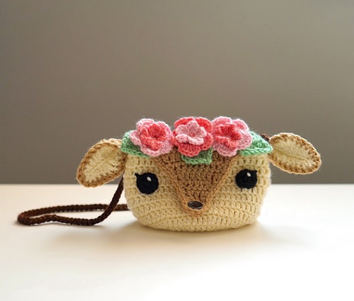 floral deer bag