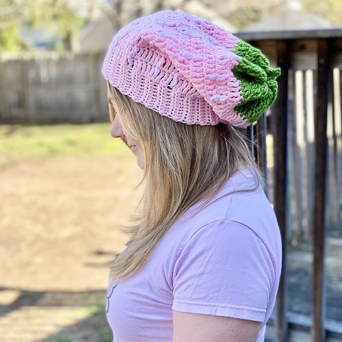 Summer Strawberry Slouchy Hat