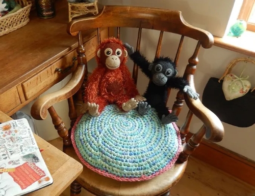 Crochet Kitchen Chair Cushion Pads