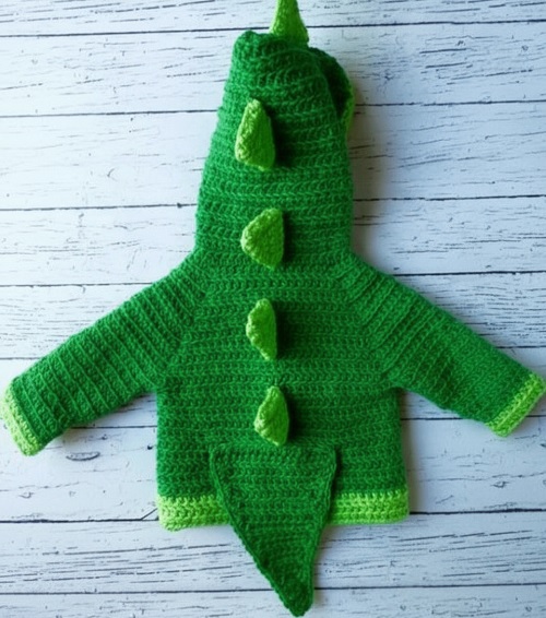 Dinosaur Baby Crochet Cardigan